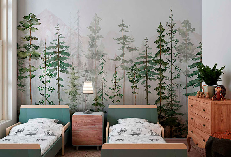 Papel pintado infantil bosque